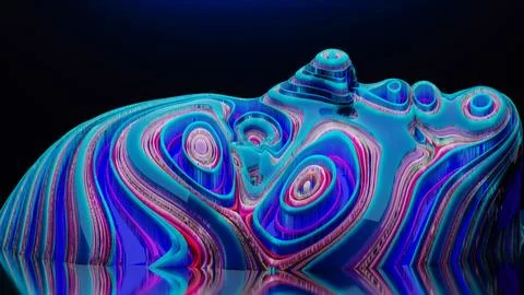 Abstract artistic surface deformation. Background Stock Illustration