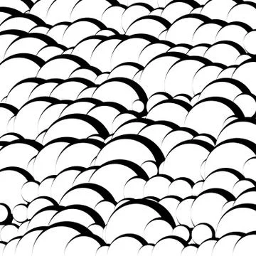 Abstract artistic texture / pattern with wavy lines, overlapping ovals Stock Illustration