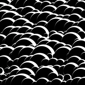 Abstract artistic texture / pattern with wavy lines, overlapping ovals Illustrazione stock