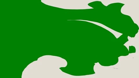 An abstract artistic transition effect with unique splatters on green Stock Footage 301387141