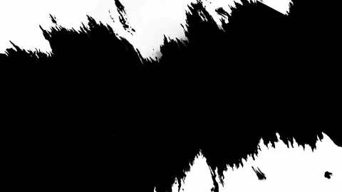 An abstract artwork with a dramatic black and white ink splash on a white Stock Footage 303703278