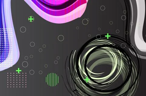 Abstract artwork with dynamic colorful shapes and geometric patterns 스톡 일러스트
