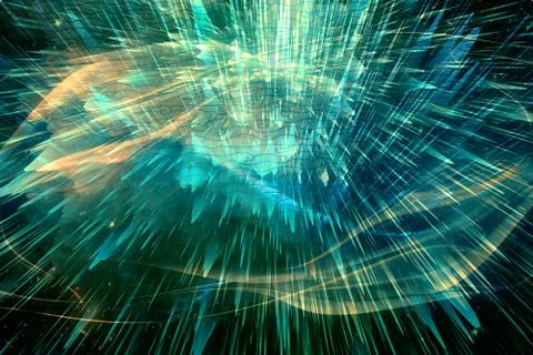 Abstract Artwork Explodes Into Seamless Bright And Colorful Background Stock Illustration