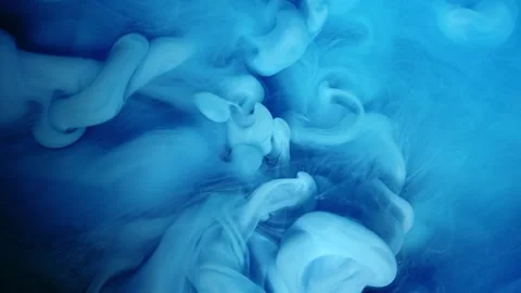 An Abstract Artwork featuring Blue Swirls gracefully Moving within a Dreamy Stock Footage 303607489