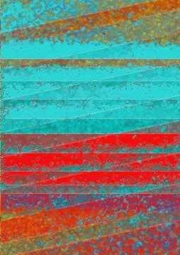 Abstract artwork featuring horizontal bands of vibrant colors, including tu.. Stock Illustration
