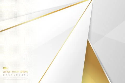 Abstract artwork of golden design with gradient white template decorate Stock Illustration