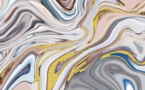 Abstract artwork multicolored flat marble wave pattern Illustrazione stock