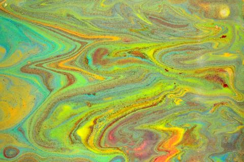 Abstract artwork wave marble pattern. Colorful liquid paint background. Stock Illustration