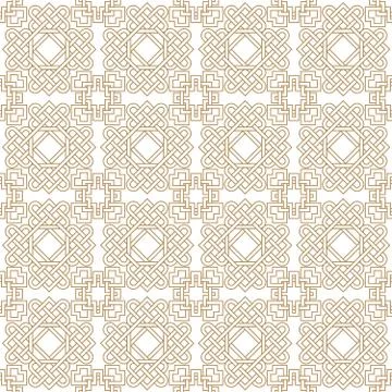 Abstract asian seamless pattern with celtic knots Stock Illustration