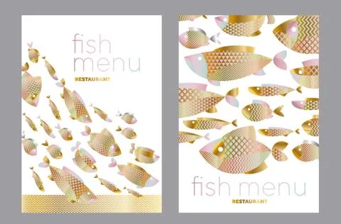 Abstract assorted  gold fish pattern for card, invitation, poster, graphic de Stockillustratie