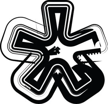 Abstract asterisk sign Stock Illustration
