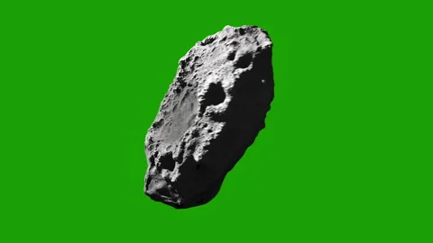 Abstract Asteroid Flight on Green Screen Seamless Illustration. Space Comet Stock-Footage 302471300