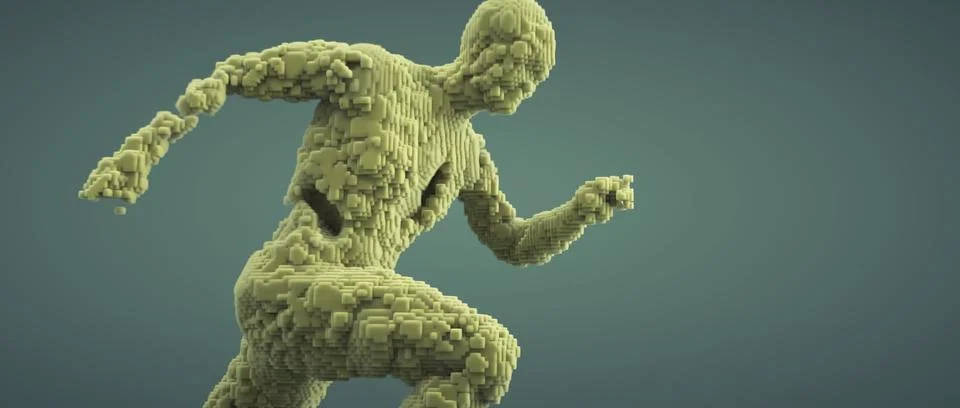 Abstract athlete running. Stock-Illustration