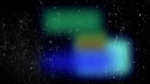 Abstract atmospheric background with vibrant glowing color blurs and distre.. Иллюстрация