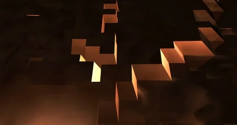 Abstract Atmospheric Bronze Blocks Stock Footage 107516887