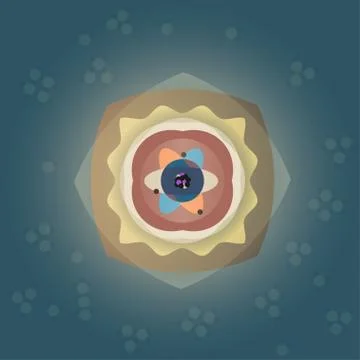 Abstract atom background Illustrazione stock