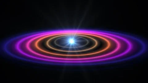 Abstract atom color rings background 스톡 일러스트