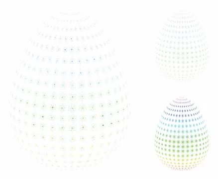 Abstract atom egg Composition Icon of Uneven Parts Illustrazione stock