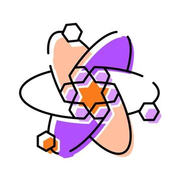 Abstract atom molecule structure representing science and technology Stock Illustration