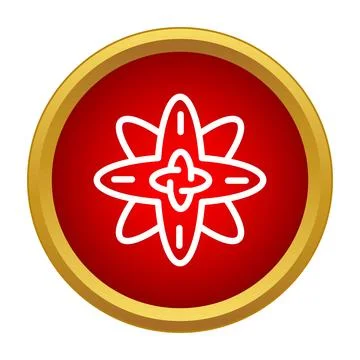Abstract atom or molecule scientific symbol Stock Illustration
