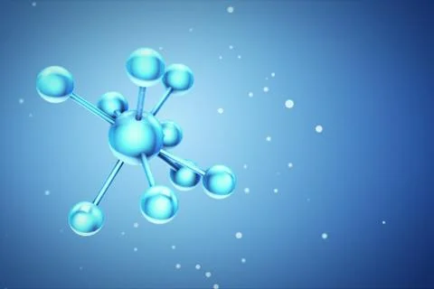 Abstract atom or molecule structure from glass and crystal Stock Illustration