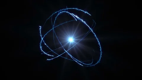 Abstract atom orbit Stock Footage 75584570