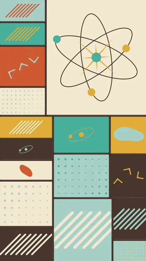 Abstract Atomic Pattern Background Stock Footage 347524061