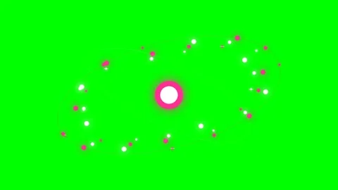 Abstract atomic structure with a glowing center and orbiting particles Stock Footage 340267938