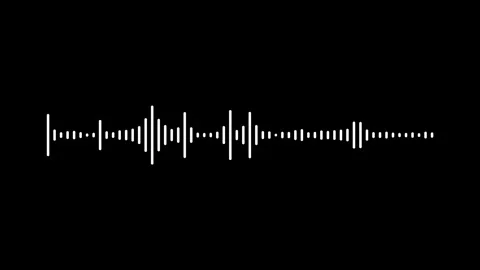 Abstract Audio Sound Visualiser Wave Spectrum Dark Canvas 4K Overlay Stock Footage 346720203