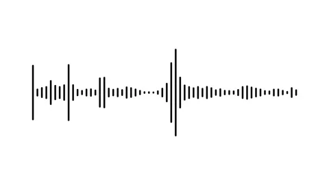 Abstract Audio Sound Visualiser Wave Spectrum Transparent Overlay 4K Loop Stock Footage 346720206