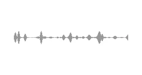 Abstract audio sound visualizer wave spectrum animation on a transparent backgro 스톡 동영상 336008926