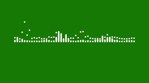 Abstract Audio Sound Visualizer Wave Spectrum Rhythm Green Background 4k Loop Stock Footage 340266077