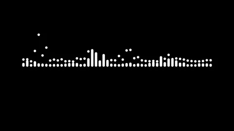 Abstract Audio Sound Visualizer Wave Spectrum Rhythm Black Background 4k Loop Stock Footage 340266078