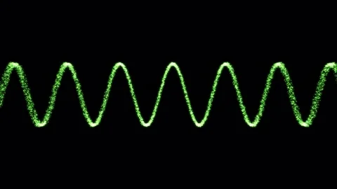 Abstract Audio Sound Wave Particle Animation - Loop Green Stock Footage