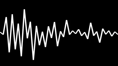 Abstract audio spectrum equalizer single line with shadow on bright background Video stock 76105560