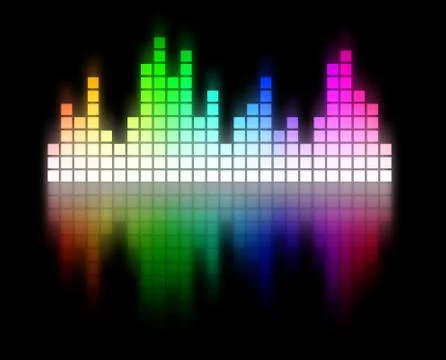 Abstract audio spectrum equalizer waveform Stock Illustration