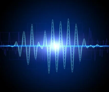 Abstract audio spectrum waveform Stock Illustration