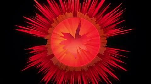 Abstract audio visualizer circular waveforms - VJ Loop Stock Footage 45525679