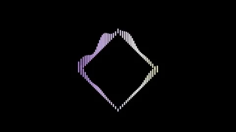 Abstract Audio Visualizer Diamond Animation Stock Footage 336702889