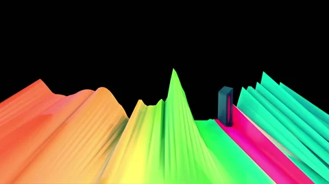 Abstract audio visualizer fader cutting waveform - VJ Loop Stock-Footage 45525682