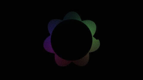 Abstract Audio Visualizer Spectrum Analyzer with Colorful Pulsing Lines on .. Stock Footage 339091877