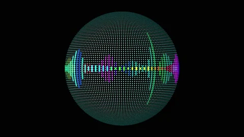 Abstract audio wave spectrum background Stock Footage 169732290