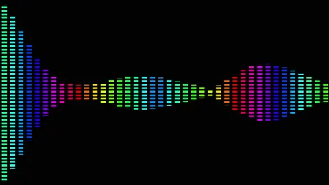 Abstract audio wave spectrum background Stock Footage 170106363