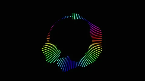 Abstract audio wave spectrum background Stock Footage 171060520