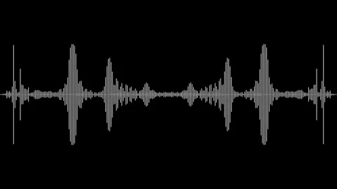 Abstract Audio Waveform Equalizer on Black Background, Digital Sound Visualizer Stock Footage 341029563