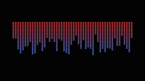 Abstract audio waveform visualization with gradient color flow during digit.. Video stock 342521272