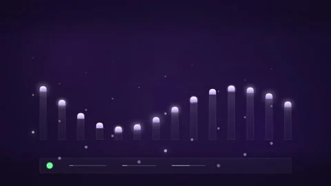 Abstract Audio Waveform Visualizer with Glowing Particles and Sound Bar Stock Footage 346660683