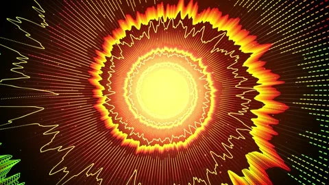 Abstract Audio Waves Background Stock Footage 348019202