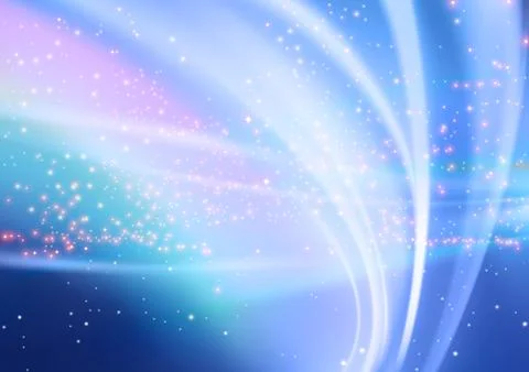 Abstract Aurora and Starry Background Stock Illustration