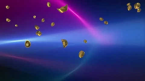 Abstract aurora borealis with glowing particles in motion. Vibrant cosmic light Stock Footage 340381317